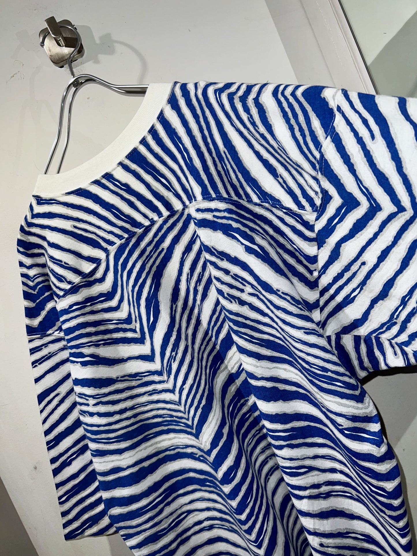 Blue Zebra Football Tee
