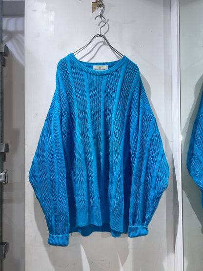 Old Bright Sea Blue Lowgauge Sweater