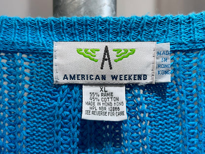 Old Bright Sea Blue Lowgauge Sweater