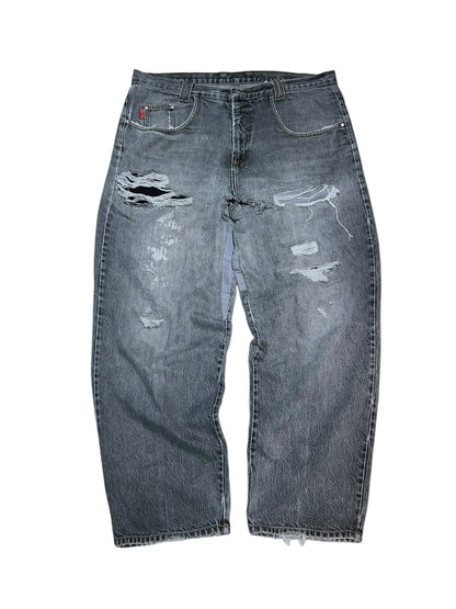 00s C'est Toi Loose Straight Distressed Denim Pants