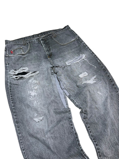 00s C'est Toi Loose Straight Distressed Denim Pants