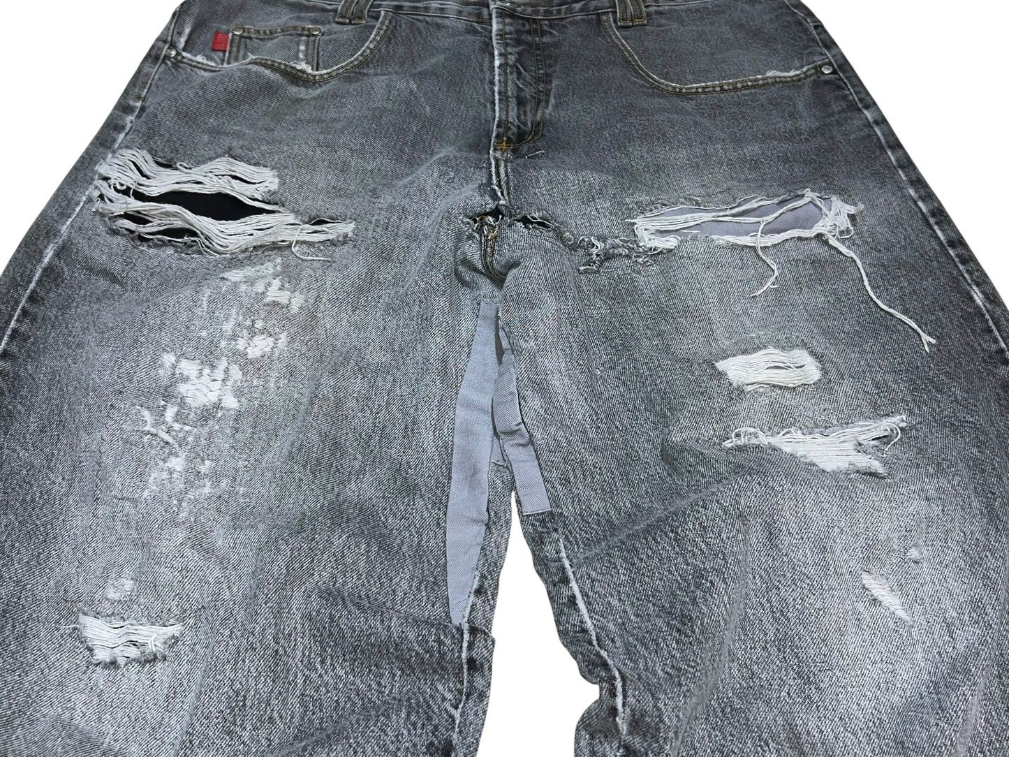 00s C'est Toi Loose Straight Distressed Denim Pants