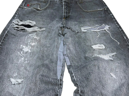 00s C'est Toi Loose Straight Distressed Denim Pants