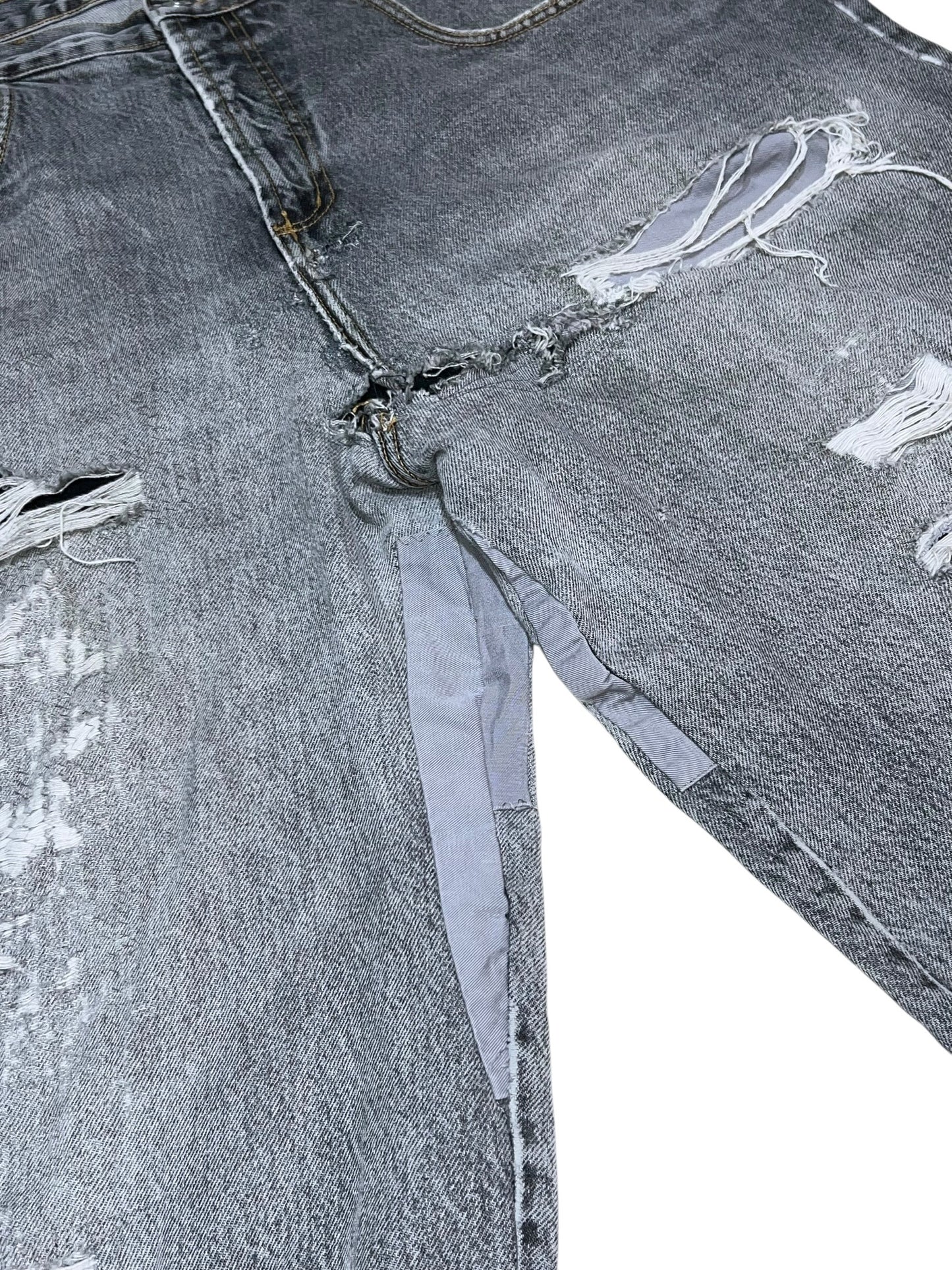 00s C'est Toi Loose Straight Distressed Denim Pants