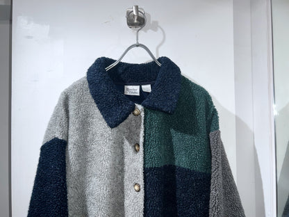 Vintage Boa Colorblock Jacket