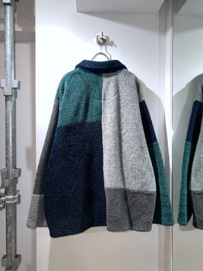 Vintage Boa Colorblock Jacket