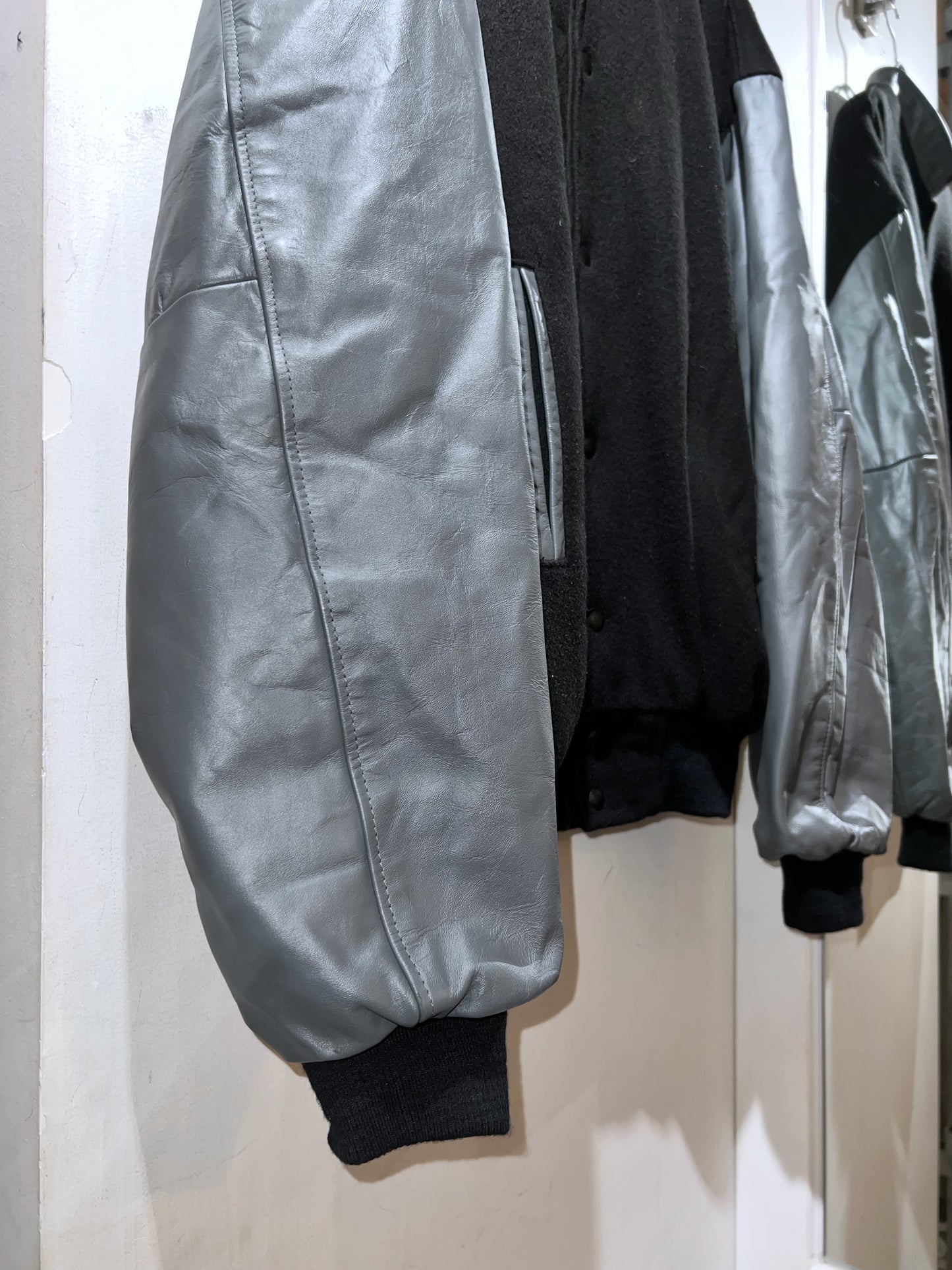 Vintage Melton Leather Anthem Jacket