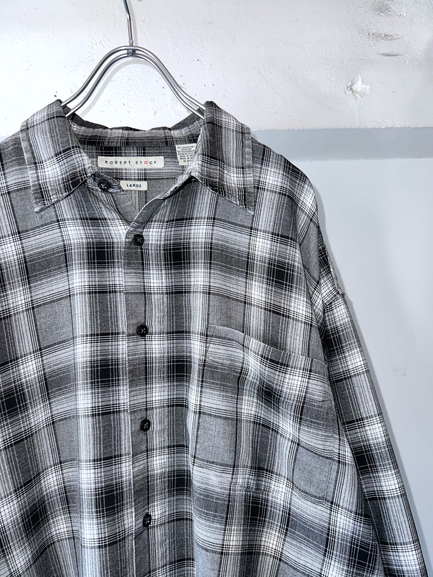 Robert Stock Rayon mix Plaid Shirt