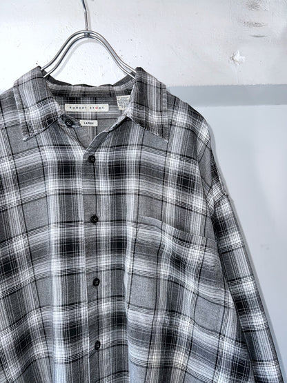 Robert Stock Rayon mix Plaid Shirt