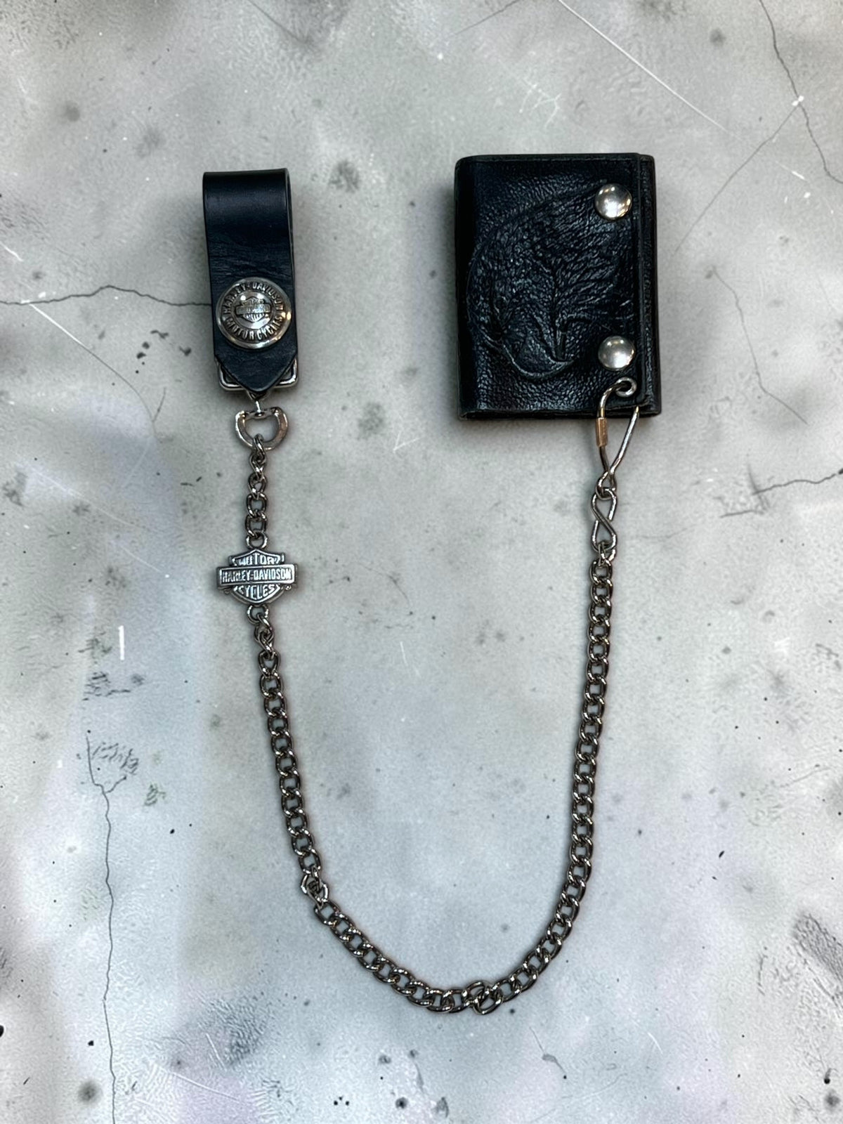 Harley Davidson Leather Chain Wallet