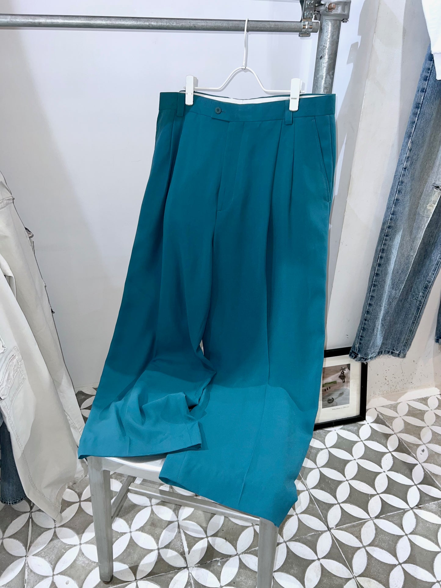 Sea Green Loose Slacks