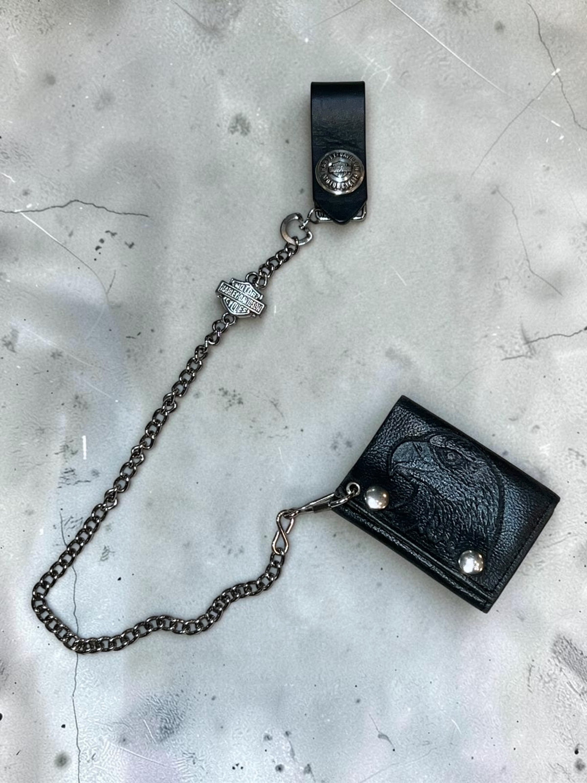 Harley Davidson Leather Chain Wallet