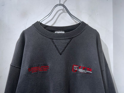 Old Sunfaded Black Embroidered Sweatshirt