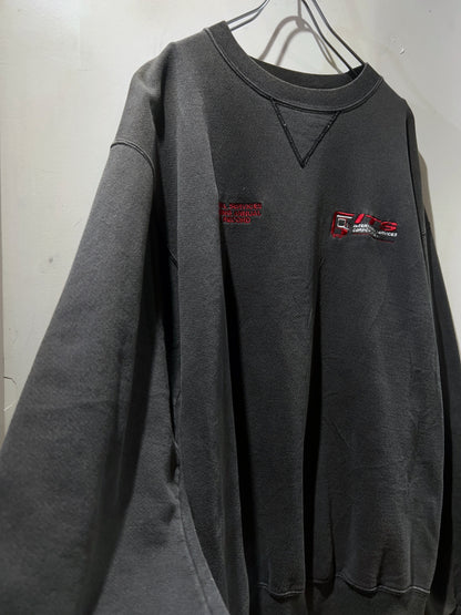 Old Sunfaded Black Embroidered Sweatshirt