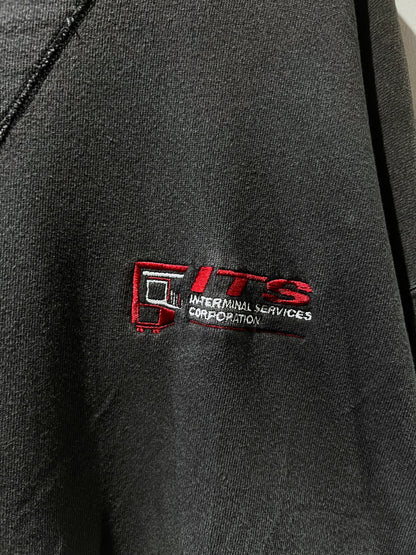 Old Sunfaded Black Embroidered Sweatshirt