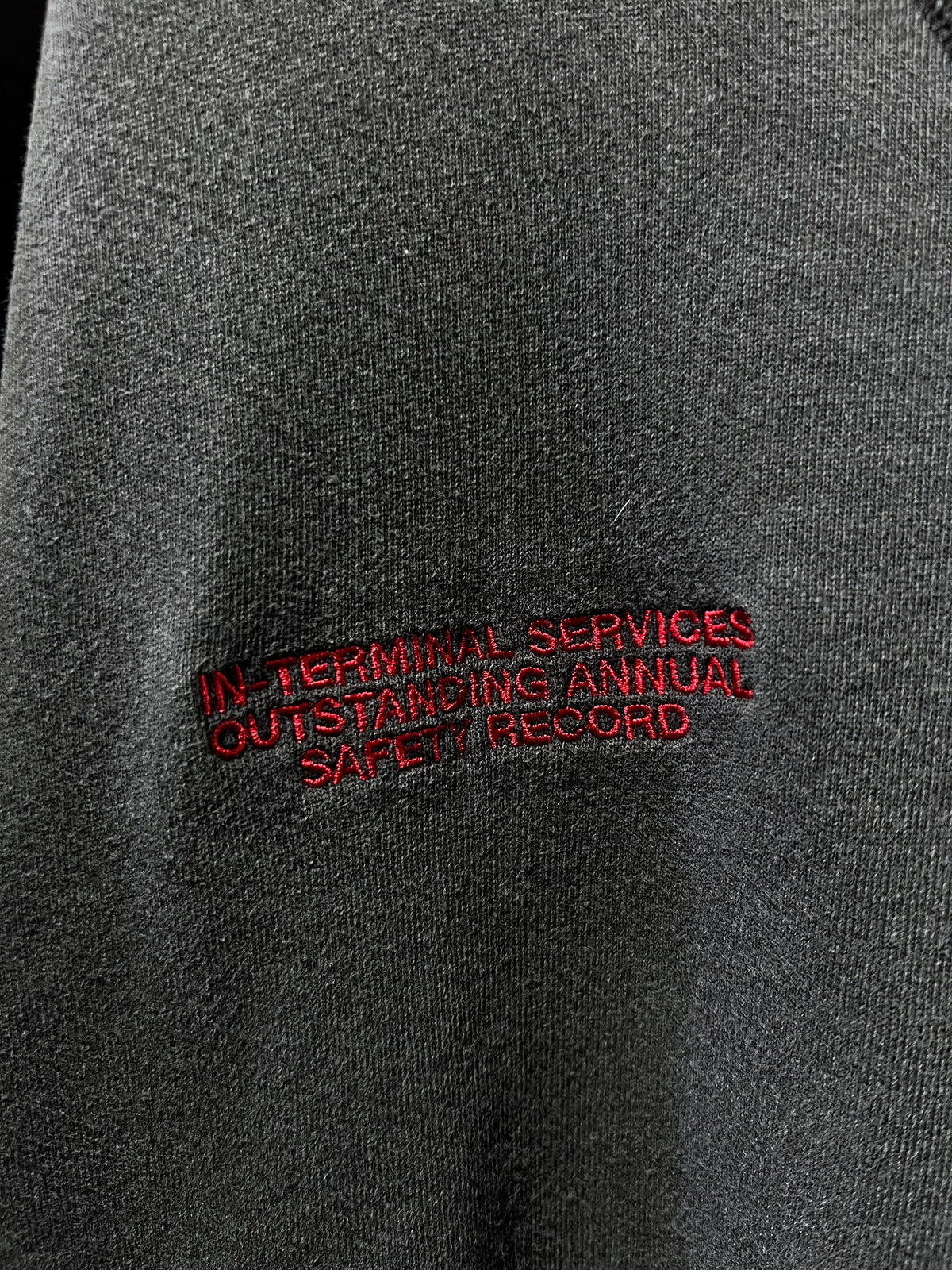 Old Sunfaded Black Embroidered Sweatshirt