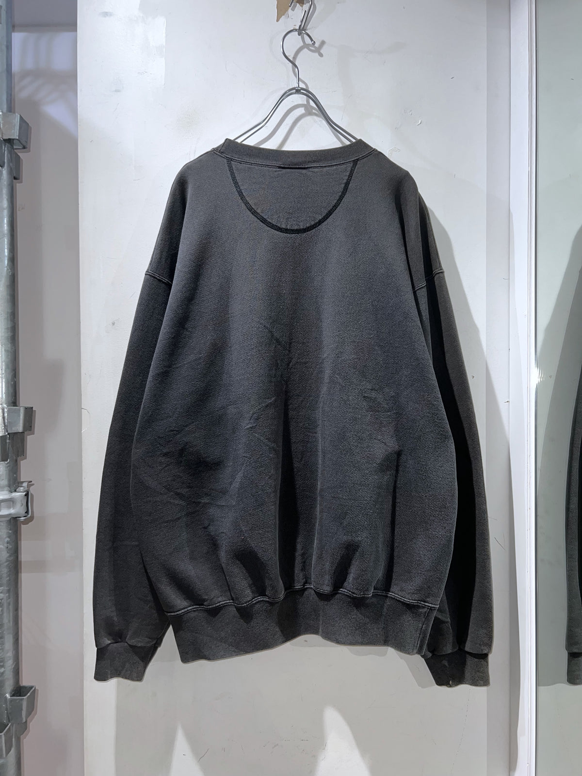 Old Sunfaded Black Embroidered Sweatshirt