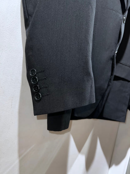 Vintage Black Tailored Jacket Made in Italy