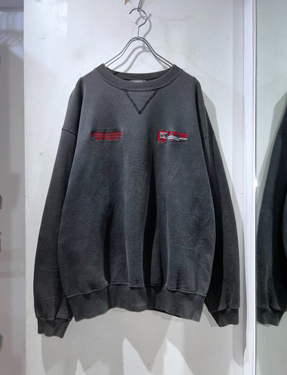 Old Sunfaded Black Embroidered Sweatshirt