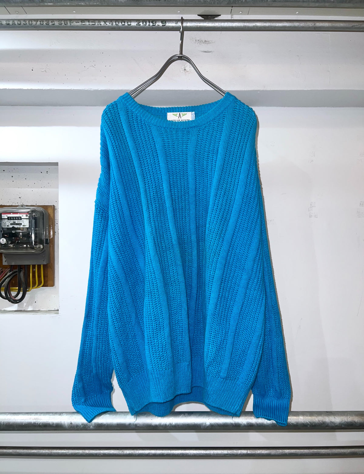 Old Bright Sea Blue Lowgauge Sweater