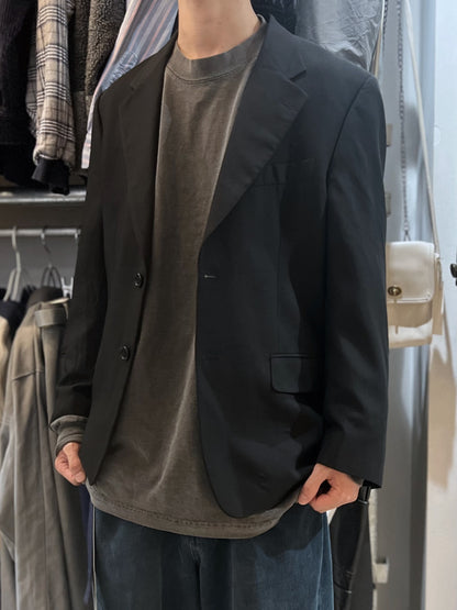 Vintage Black Tailored Jacket Made in Italy