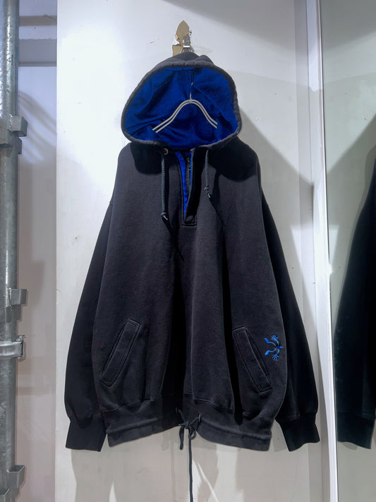 90s bigtime 1/4 Zip Boxy Hoodie