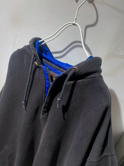 90s bigtime 1/4 Zip Boxy Hoodie