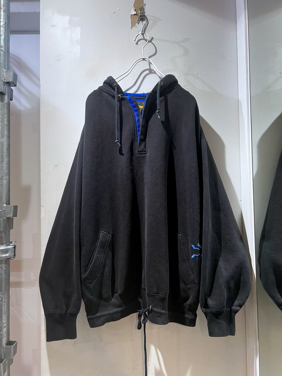 90s bigtime 1/4 Zip Boxy Hoodie
