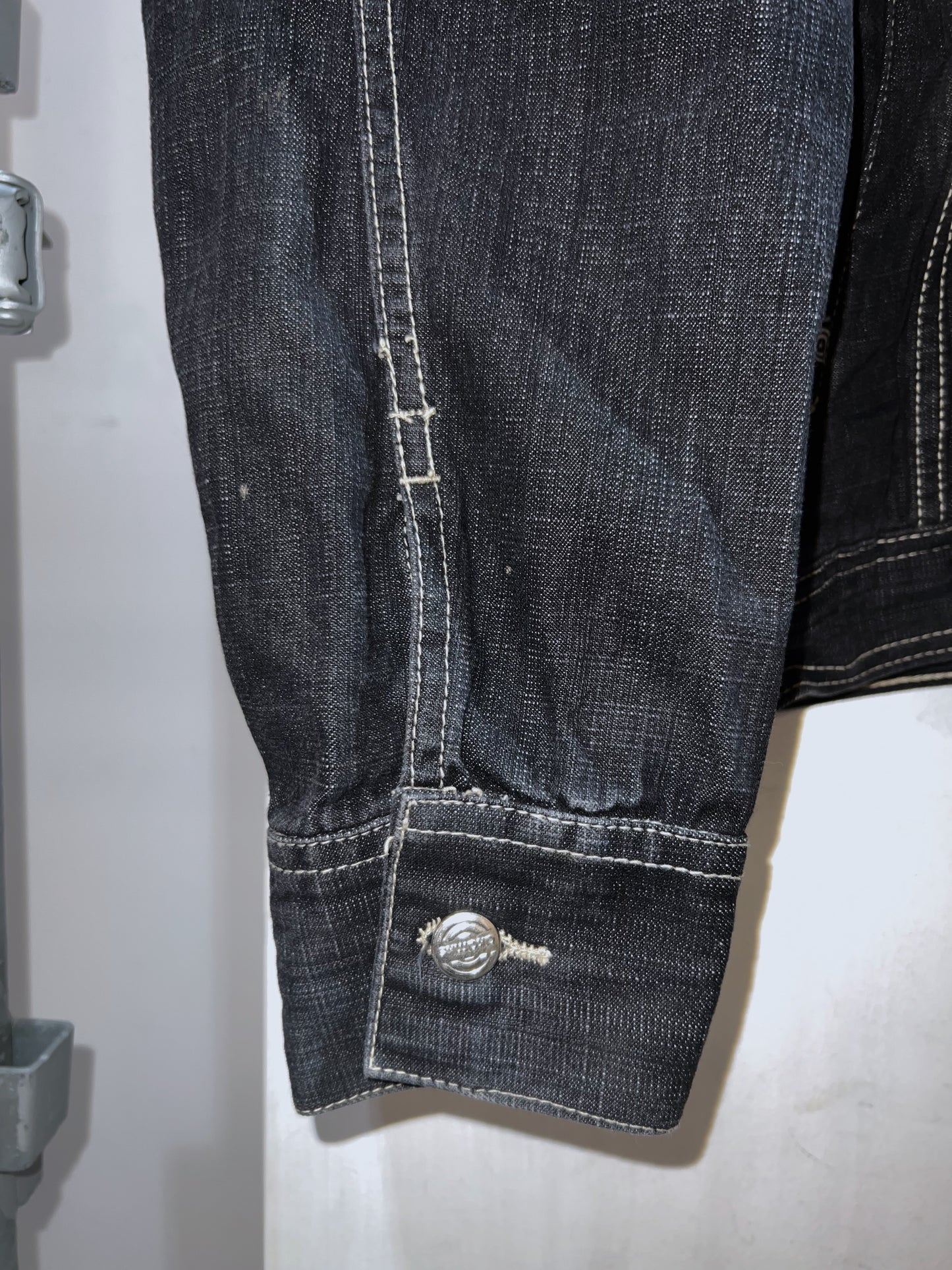 akdmks custom black oversized denim jacket