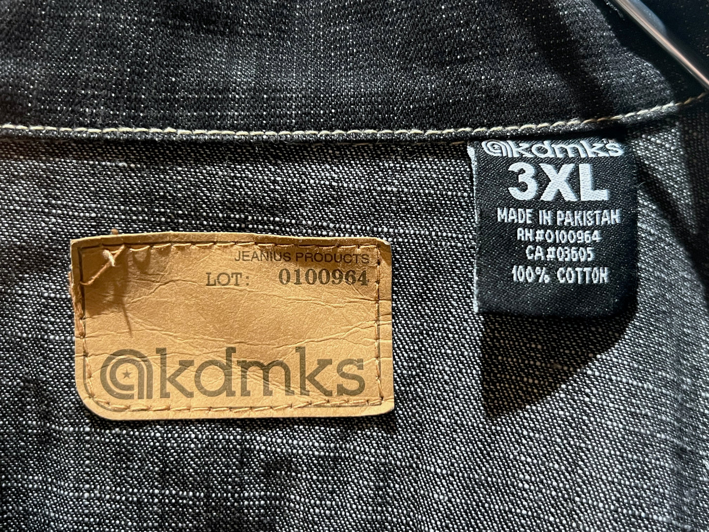 akdmks custom black oversized denim jacket