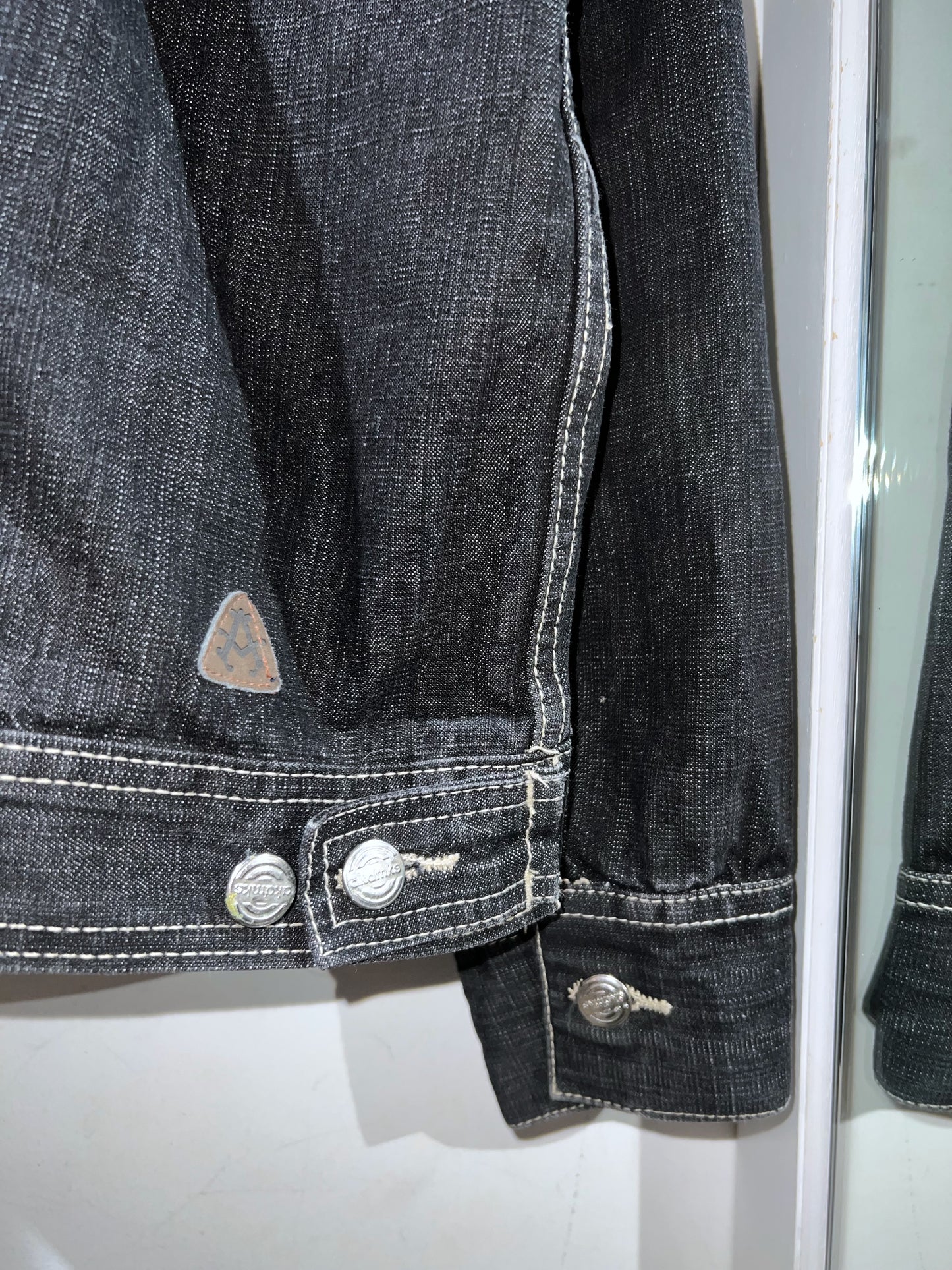 akdmks custom black oversized denim jacket