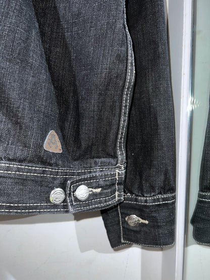 akdmks custom black oversized denim jacket