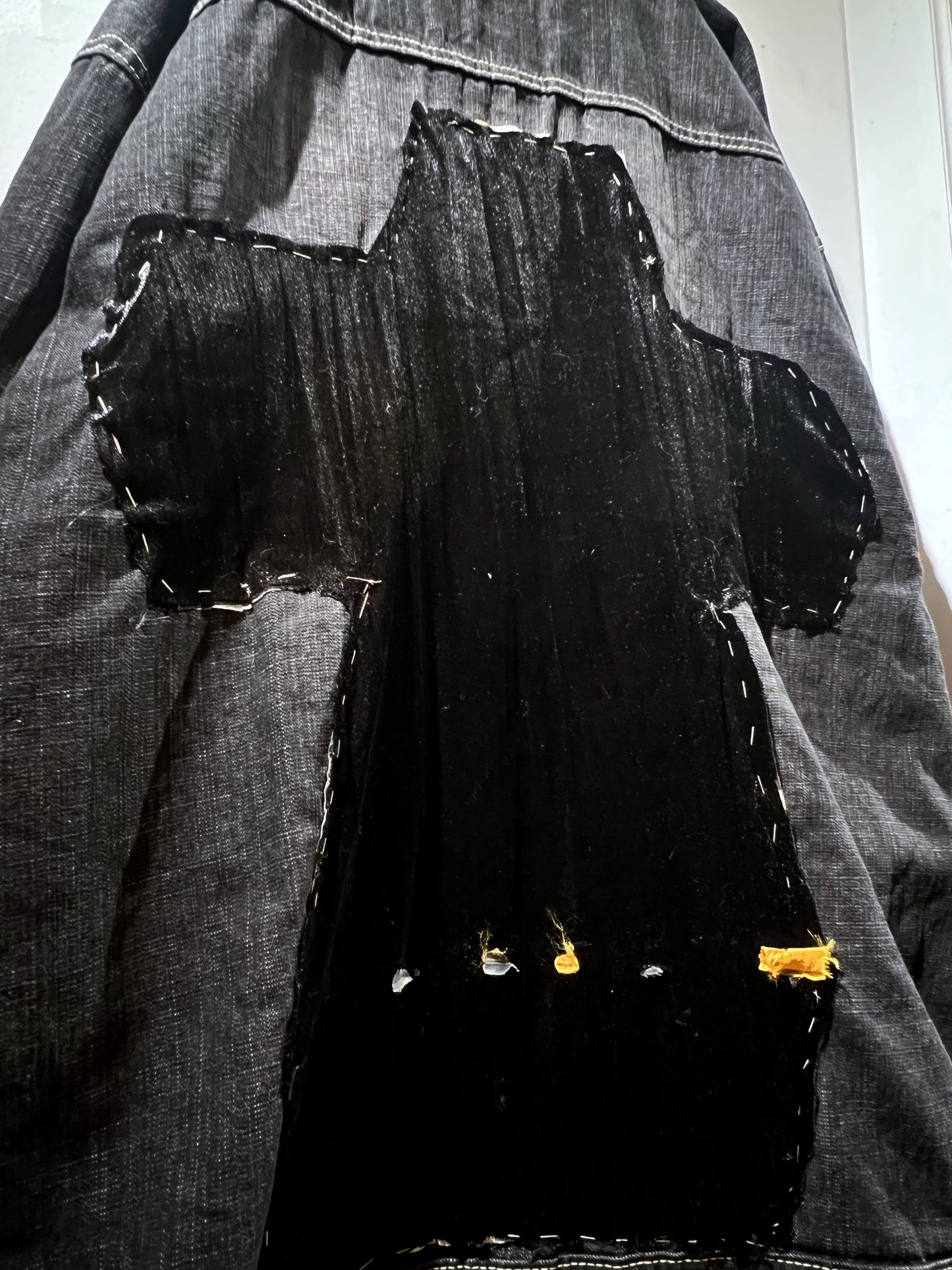 akdmks custom black oversized denim jacket