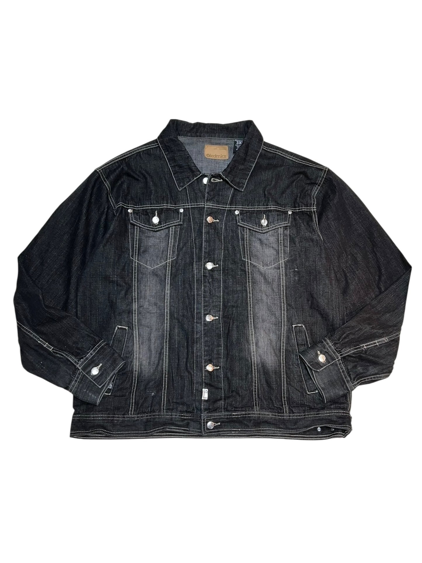 akdmks custom black oversized denim jacket