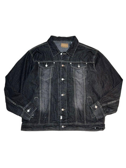 akdmks custom black oversized denim jacket
