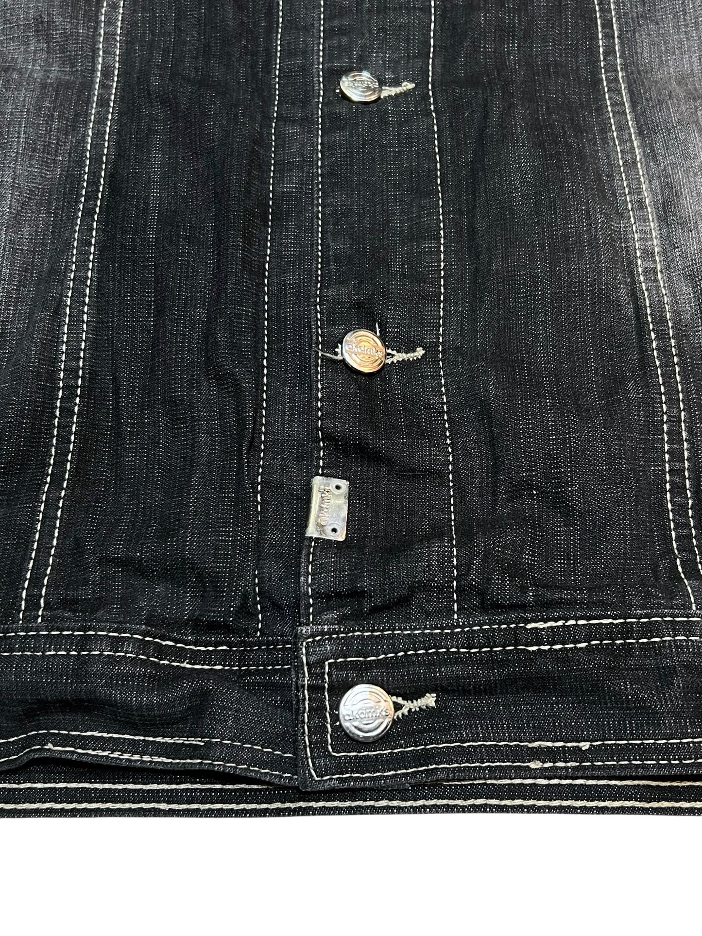 akdmks custom black oversized denim jacket