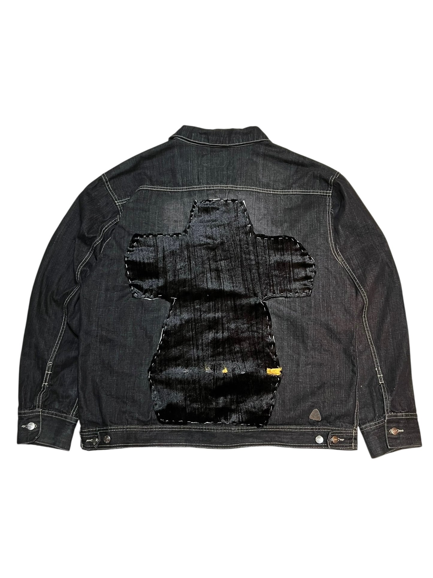 akdmks custom black oversized denim jacket