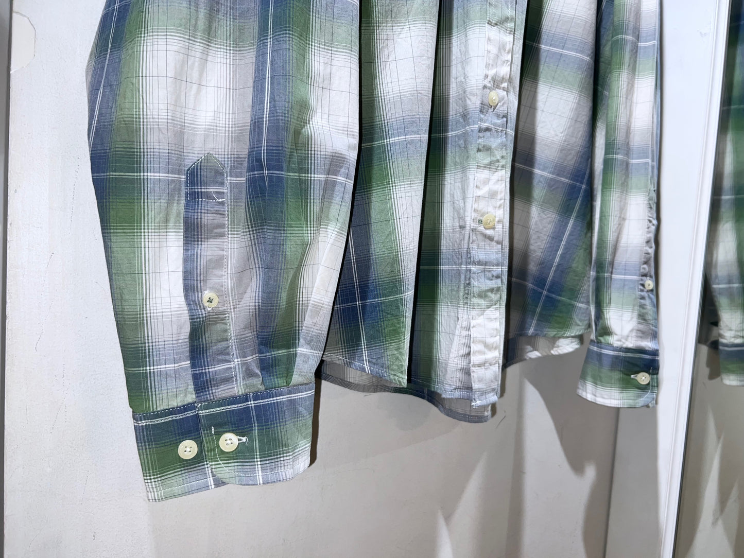00s John Bartlett Cotton Ombre Check Shirt