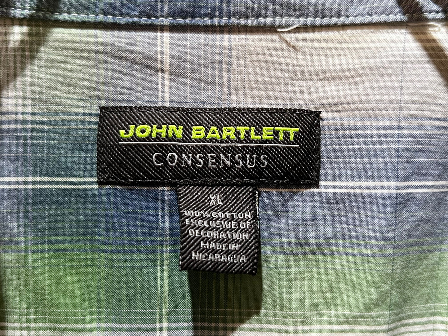 00s John Bartlett Cotton Ombre Check Shirt