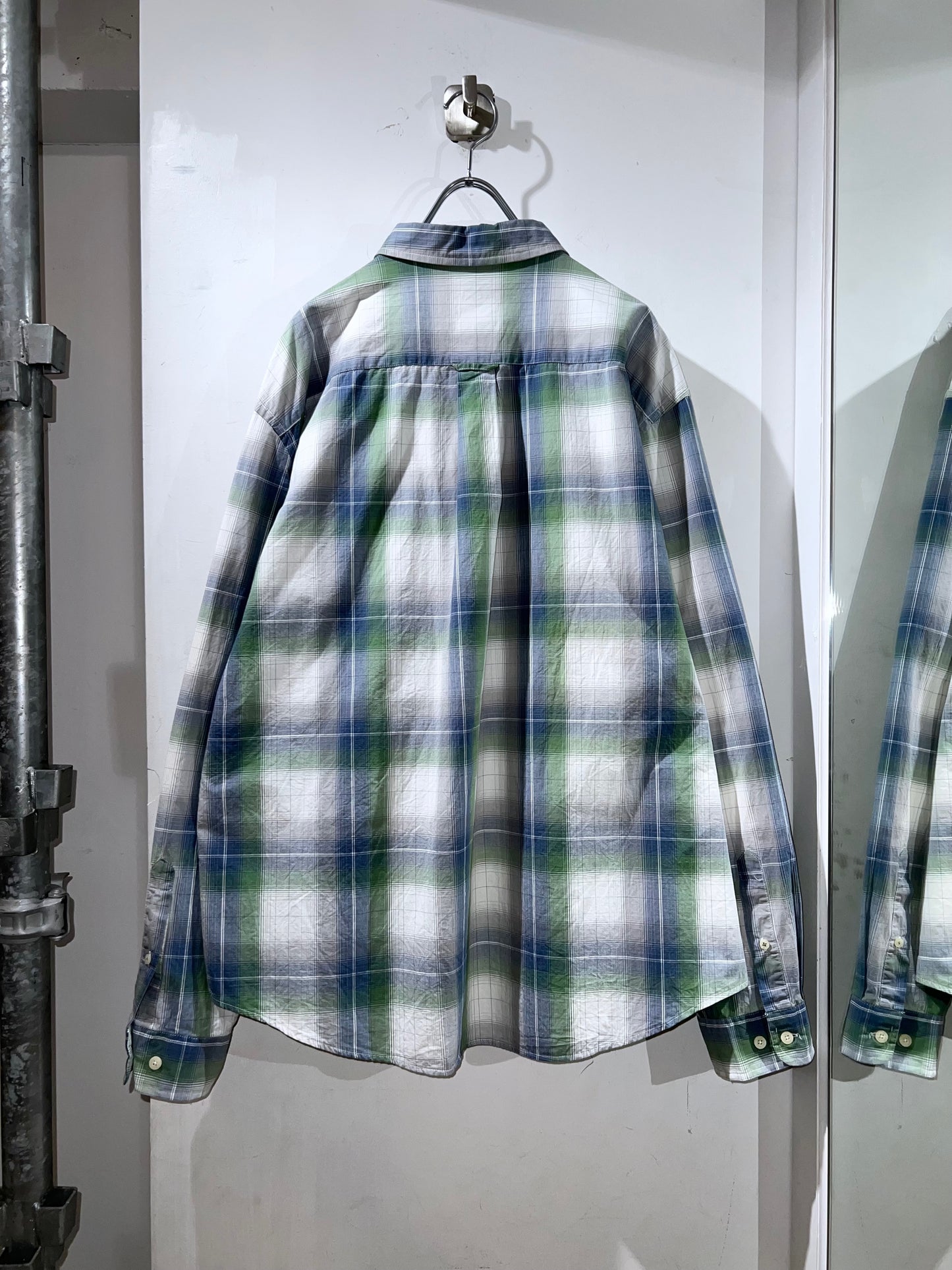 00s John Bartlett Cotton Ombre Check Shirt
