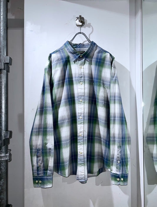 00s John Bartlett Cotton Ombre Check Shirt