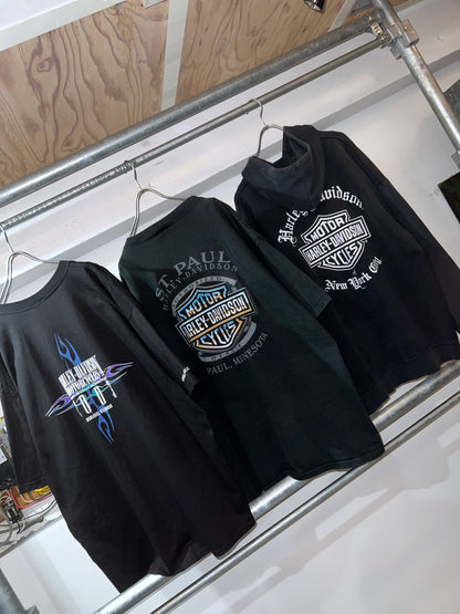 00s Harley Davidson NYC Logo Printed Hoodie