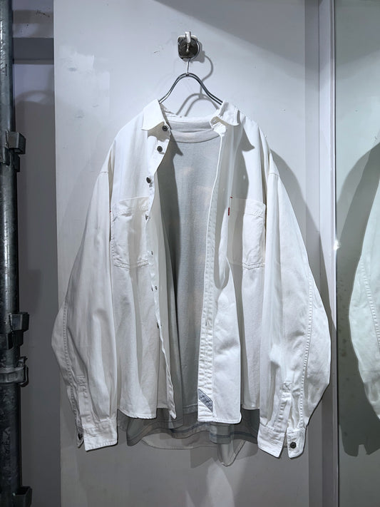 90s Levi's White Jeans Shirt