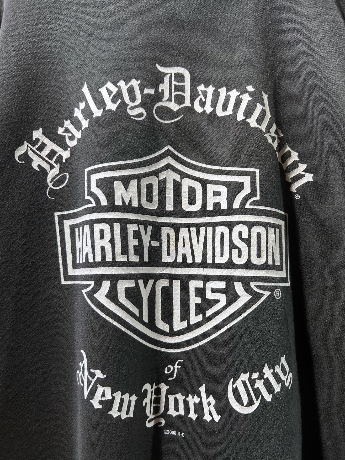 00s Harley Davidson NYC Logo Printed Hoodie
