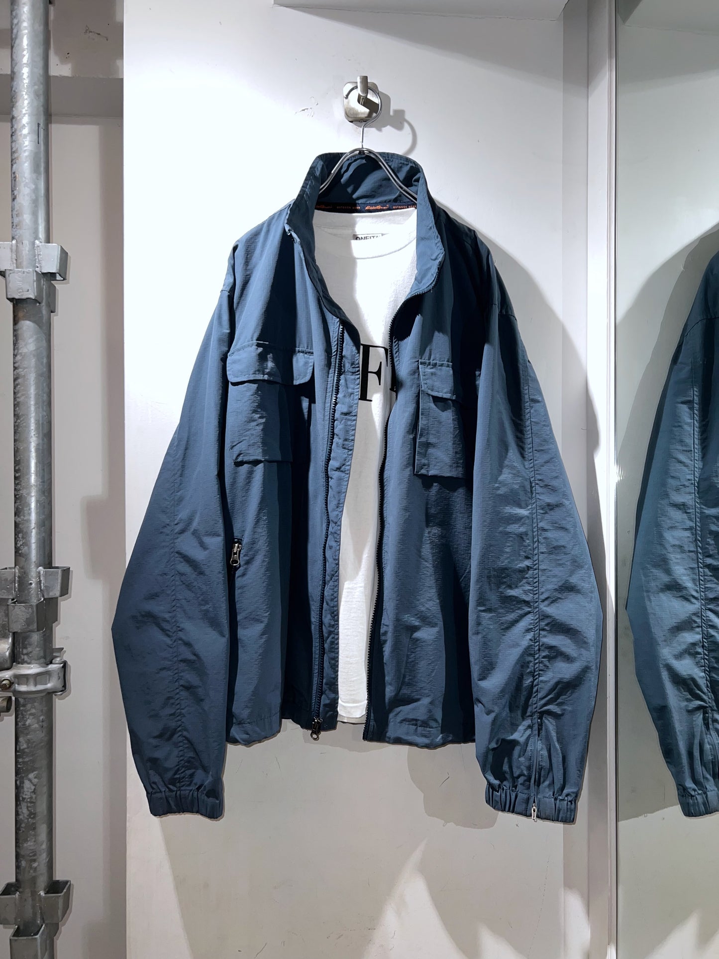 Eddie Bauer Blue Polished Nylon Jacket