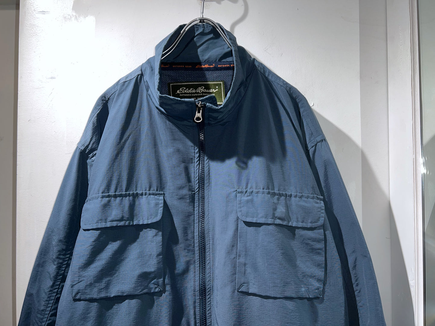 Eddie Bauer Blue Polished Nylon Jacket