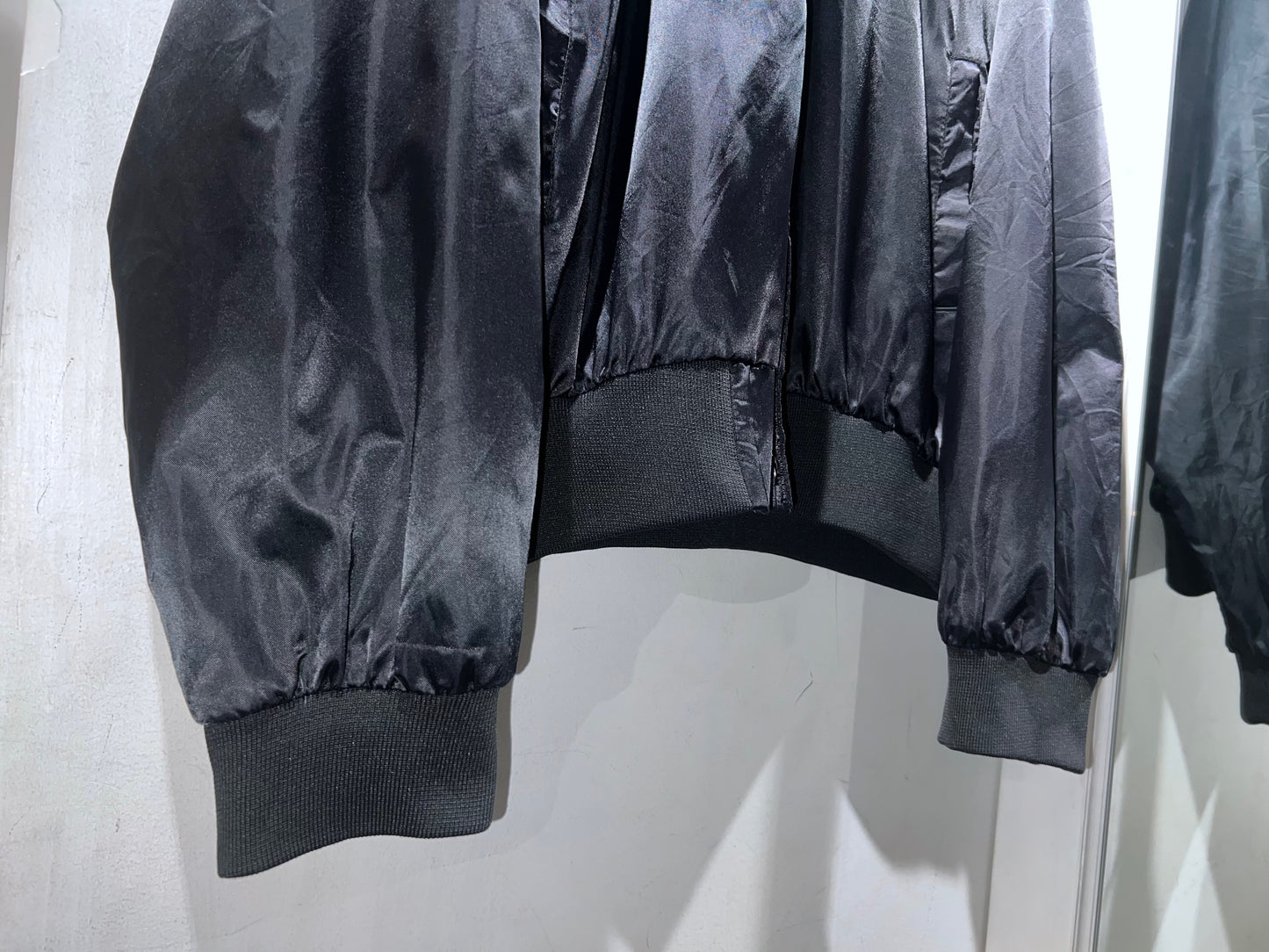 90s Vintage Auburn Sport Satin Black Varsity Jacket
