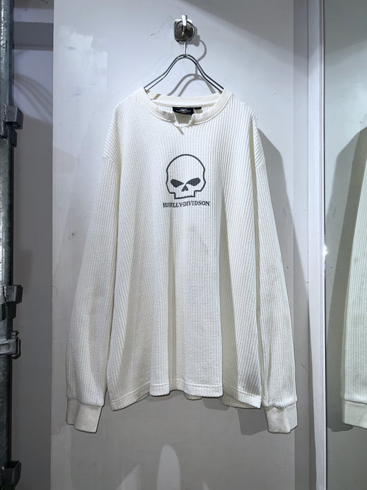 00s Harley Davidson Waffle L/S T-shirt