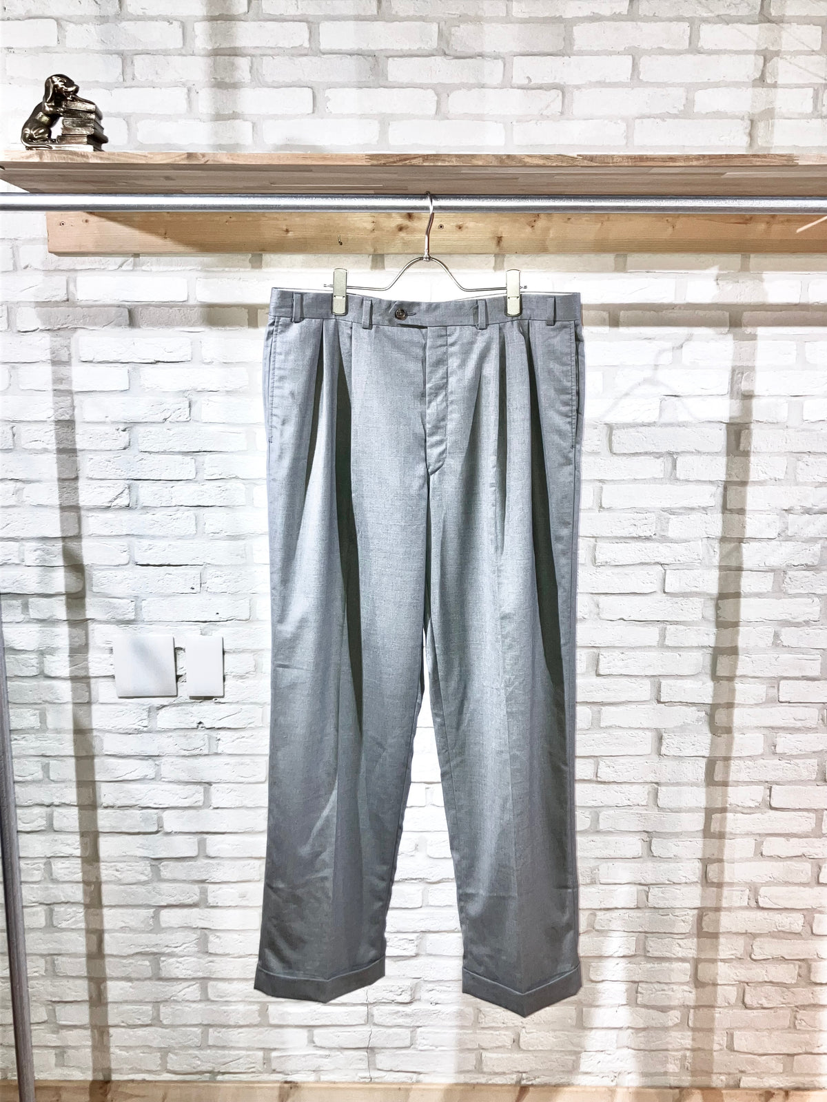 "RALPH LAUREN" 00s Cashmere Mix Wide Slacks