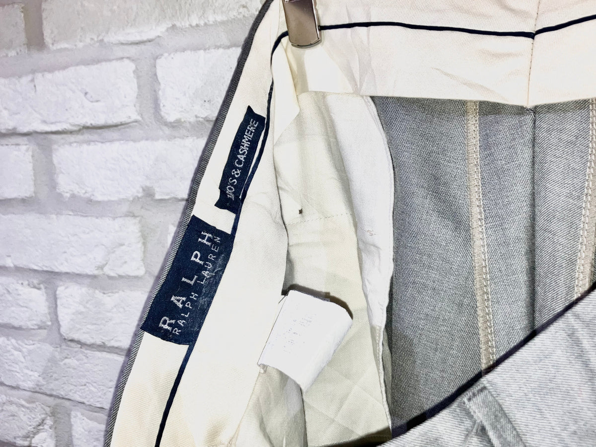 "RALPH LAUREN" 00s Cashmere Mix Wide Slacks